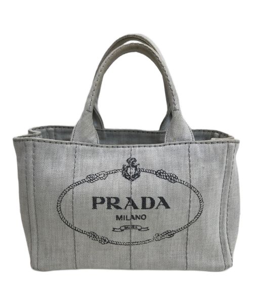 PRADA（プラダ）PRADA (プラダ) デニムトートバッグ グレーの古着・服飾アイテム