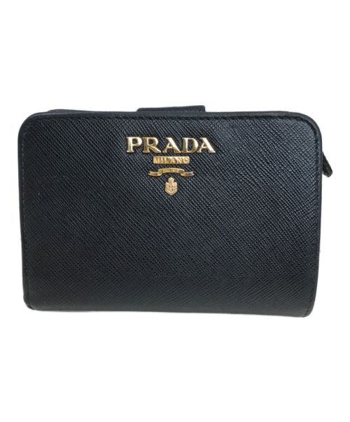 PRADA（プラダ）PRADA (プラダ) 2つ折り財布 ブラックの古着・服飾アイテム