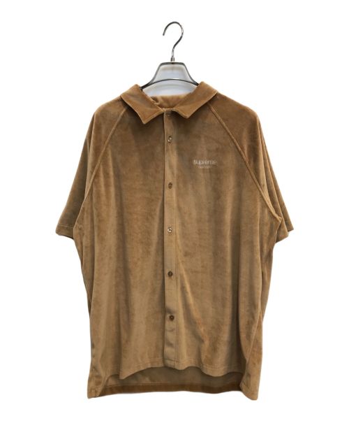 SUPREME（シュプリーム）SUPREME (シュプリーム) Velour S/S Shirt ブラウン サイズ:XLの古着・服飾アイテム