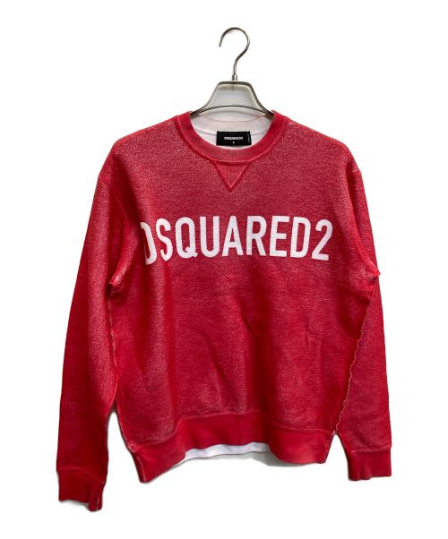 DSQUARED2（ディースクエアード）DSQUARED2 (ディースクエアード) スウェット レッド サイズ:Sの古着・服飾アイテム