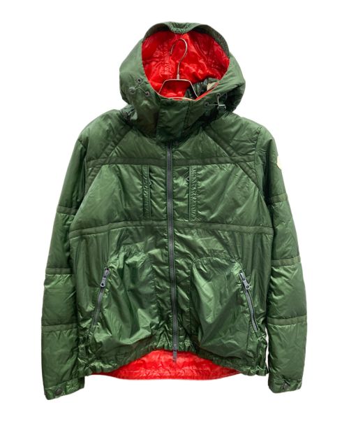 MONCLER（モンクレール）MONCLER (モンクレール) テープデザインフーデットジャケット オリーブ サイズ:1の古着・服飾アイテム