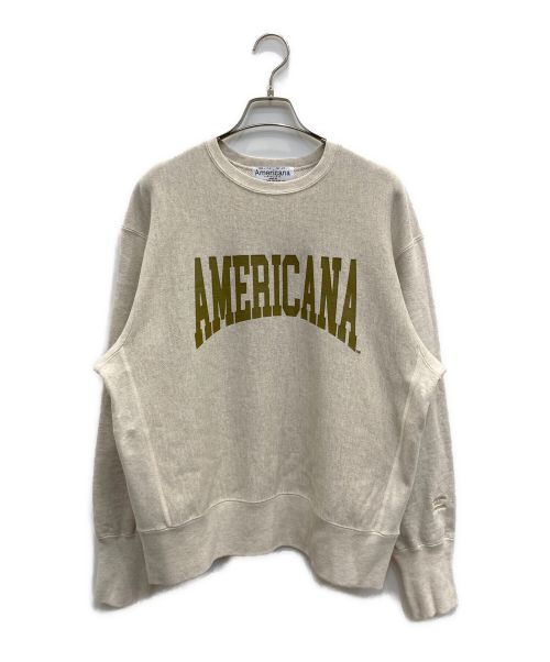 Americana（アメリカーナ）Americana (アメリカーナ) スウェット アイボリー サイズ:Lの古着・服飾アイテム