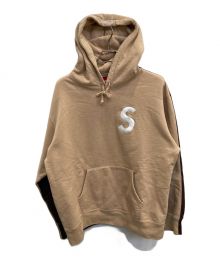 SUPREME（シュプリーム）の古着「S Logo Split Hooded Sweatshirt」｜ベージュ×ブラウン