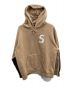 Supreme（シュプリーム）の古着「S Logo Split Hooded Sweatshirt」｜ベージュ×ブラウン