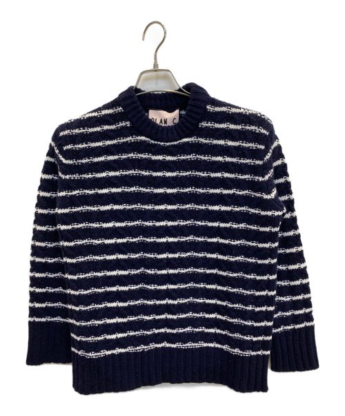 PLAN C（プランシー）PLAN C (プランシー) ケーブルニット ネイビー サイズ:36の古着・服飾アイテム