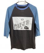 MADISON BLUEマディソンブルー）の古着「RAGLAN SLEEVE TEE-WHITE」｜ネイビー