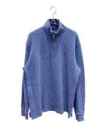 POLO RALPH LAUREN（ポロ・ラルフローレン）の古着「ハーフジップスウェット」｜ネイビー