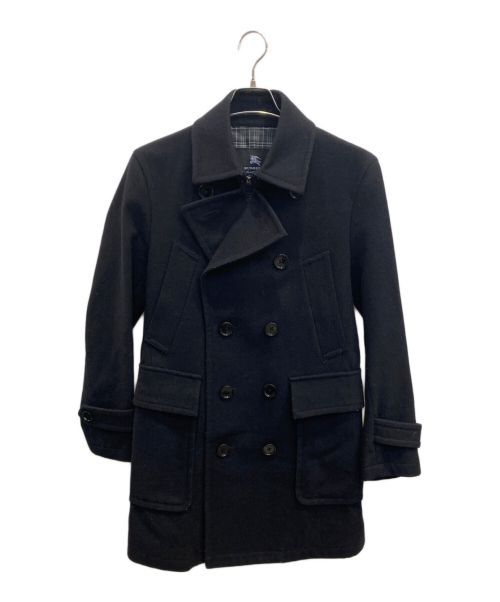 BURBERRY BLACK LABEL（バーバリーブラックレーベル）BURBERRY BLACK LABEL (バーバリーブラックレーベル) カシミア混Pコート ブラック サイズ:Mの古着・服飾アイテム