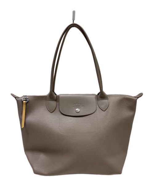 LONGCHAMP（ロンシャン）LONGCHAMP (ロンシャン) プリアージュ シティ Mサイズ ベージュの古着・服飾アイテム