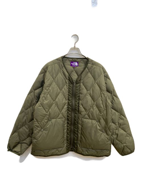 THE NORTHFACE PURPLELABEL（ザ・ノースフェイス パープルレーベル）THE NORTHFACE PURPLELABEL (ザ・ノースフェイス パープルレーベル) フィールドダウンカーディガン グリーン サイズ:Lの古着・服飾アイテム