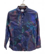 PS Paul Smith (ＰＳポールスミス) "Acid Oil Slick" プリントシャツ ネイビー サイズ:M