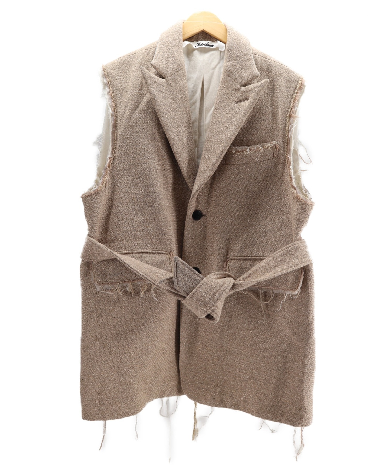 MIDORIKAWA 19AW SILK WOOL BELTED VEST | centurymotorinnfinley.com.au