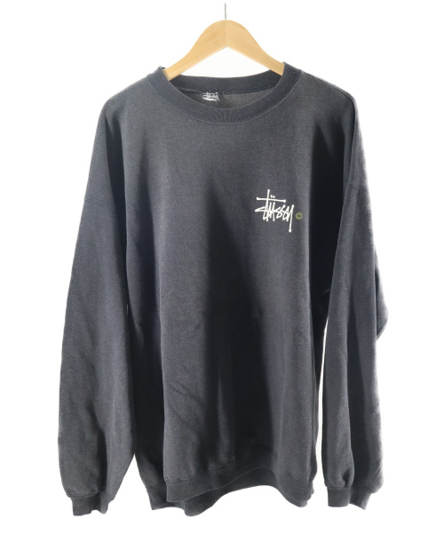 80s stussy ステューシー 黒タグ ヴィンテージスウェット カーキ XL