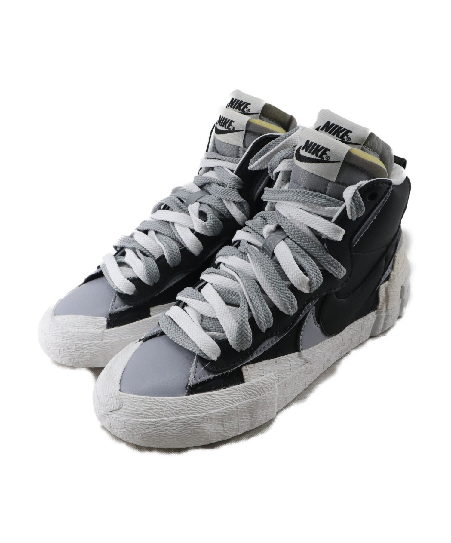 NIKE×sacai (ナイキ×サカイ) BLAZER MID グレー×ブラック サイズ:22.5 BV0072-002