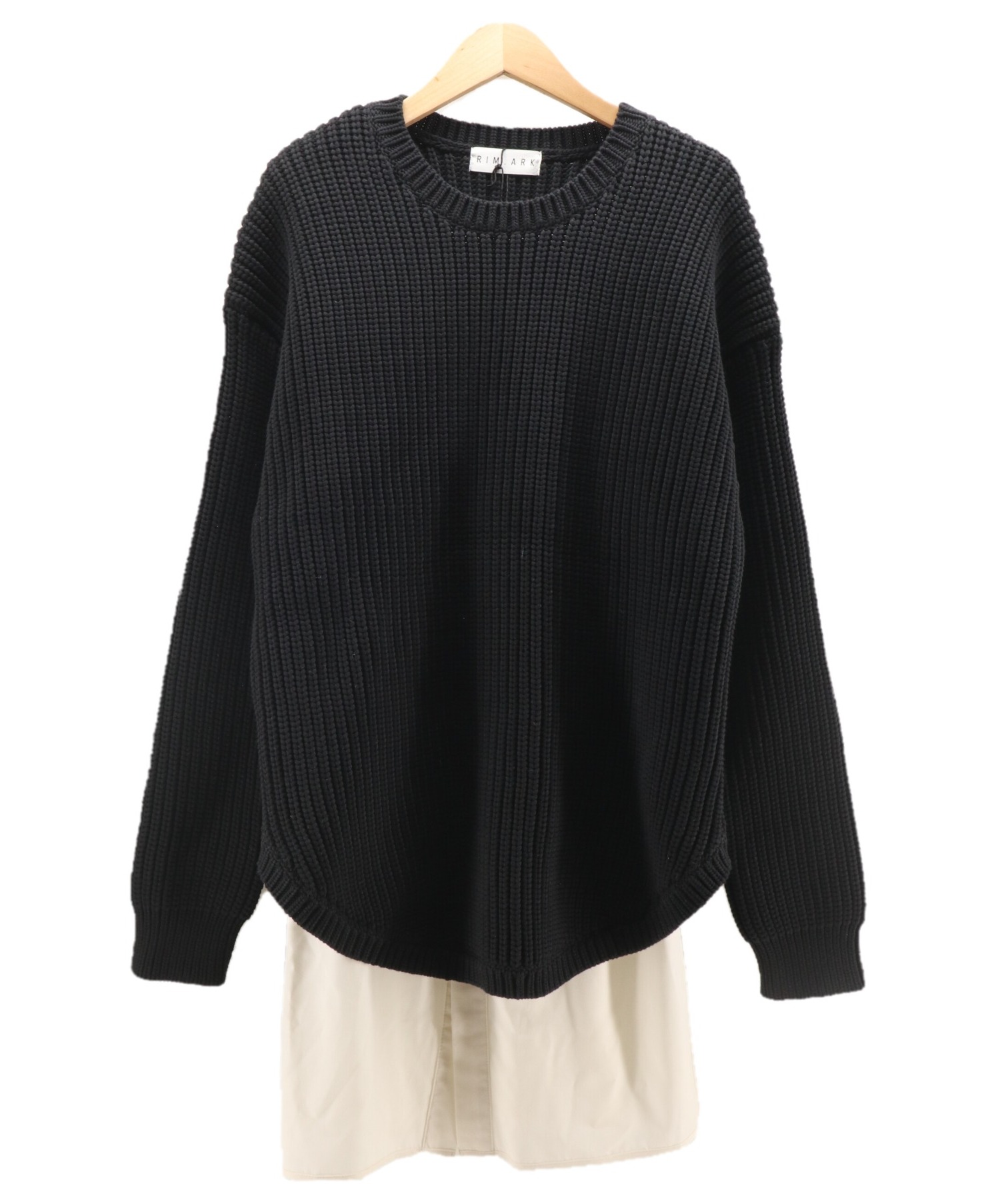 RIM.ARK (リムアーク) Docking knit tops ブラック サイズ:36 21SS