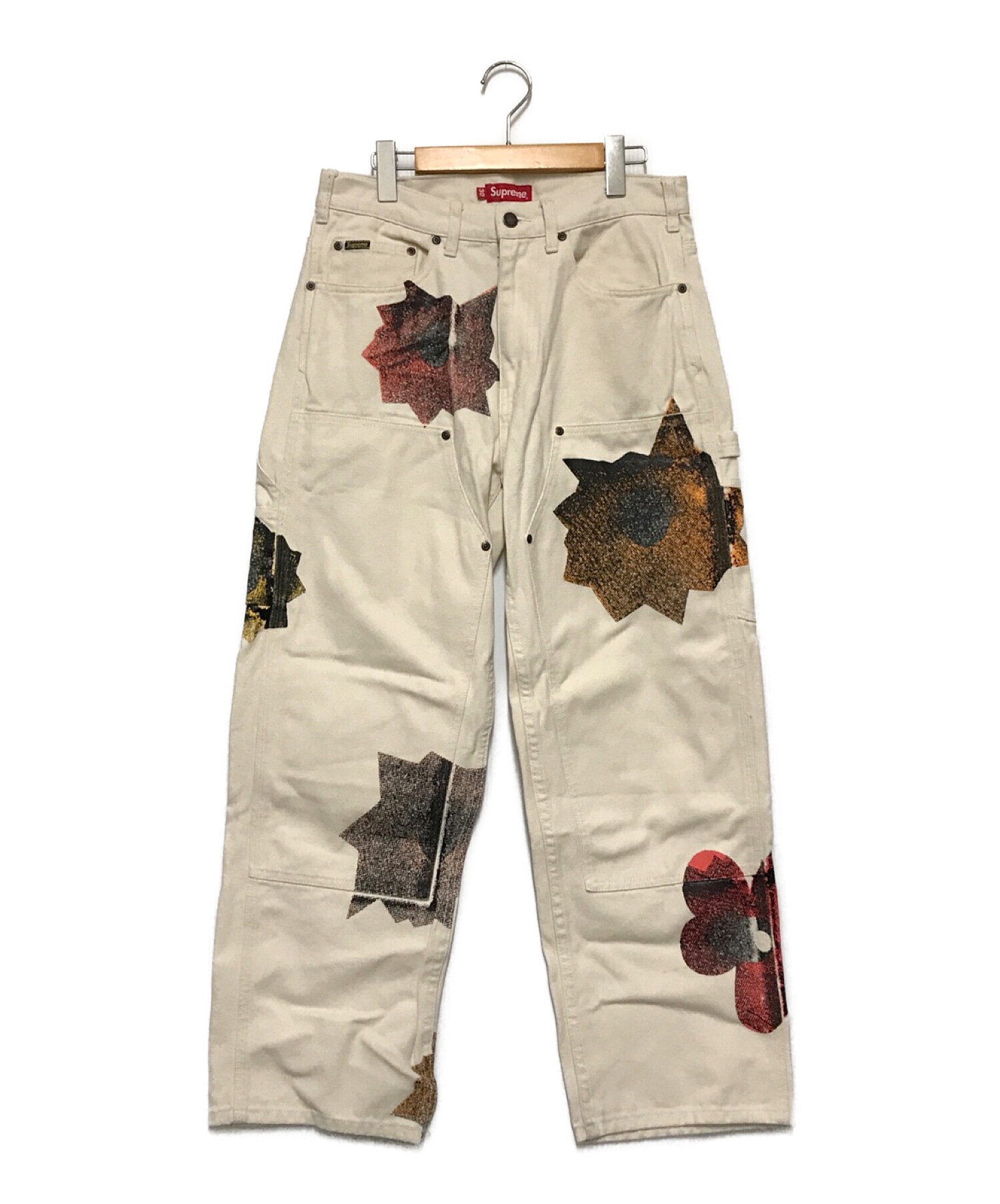 SUPREME (シュプリーム) Nate Lowman Double Knee Painter Pant アイボリー サイズ:30