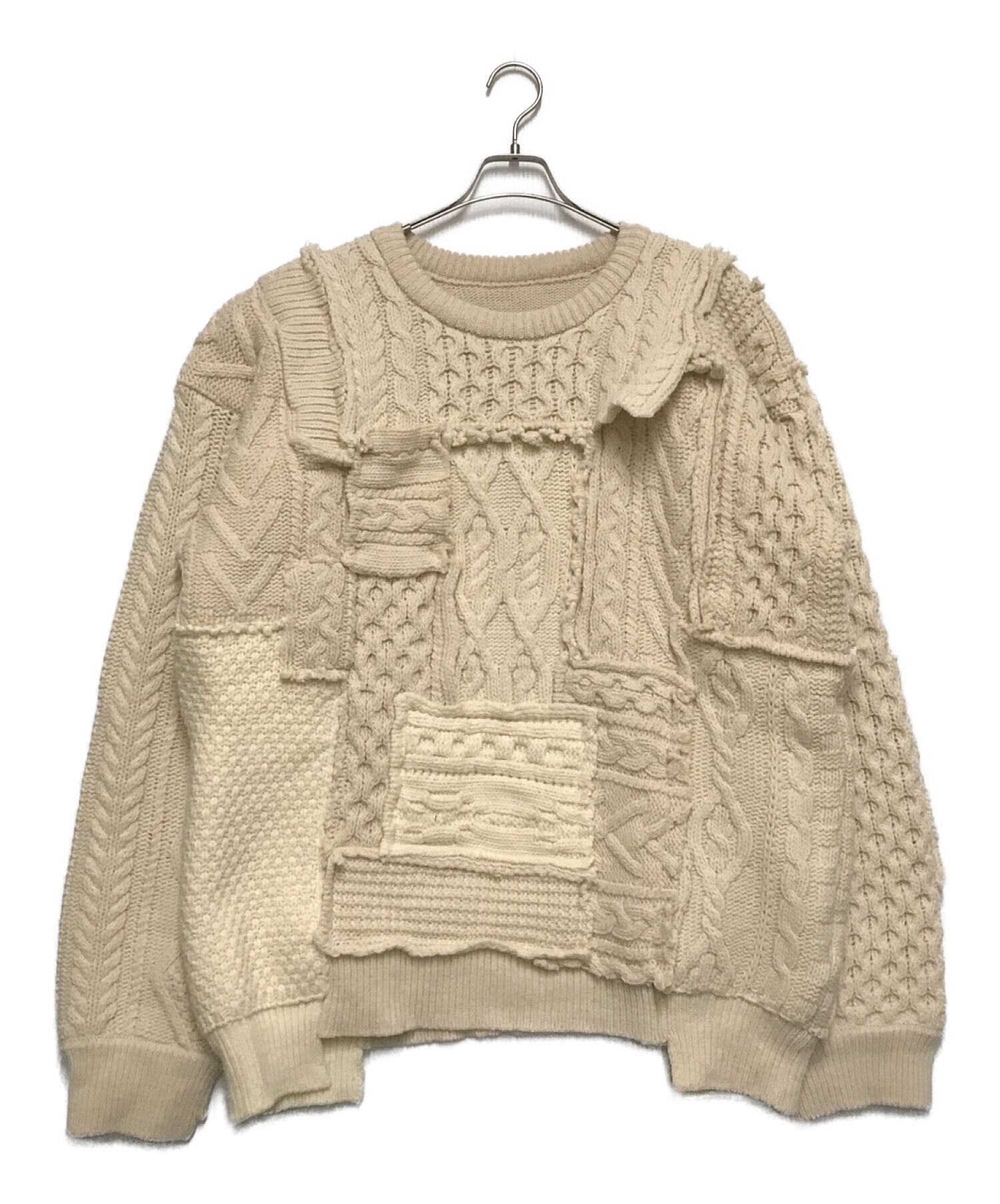 stein (シュタイン) OVERSIZED INTERLACED CABLE KNIT ベージュ サイズ:M