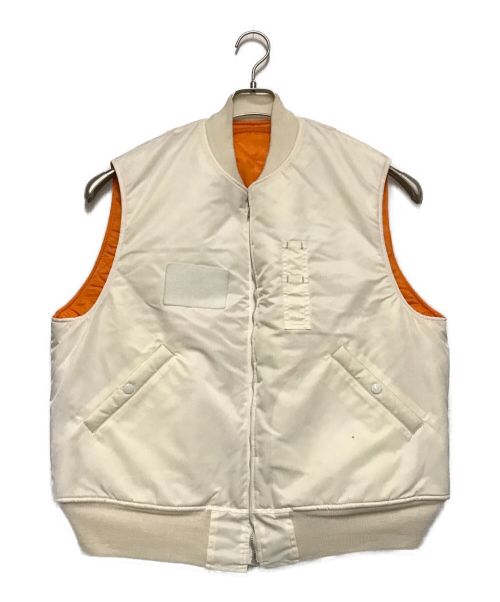 UNUSED（アンユーズド）UNUSED (アンユーズド) MA-1 VEST ホワイト サイズ:1の古着・服飾アイテム