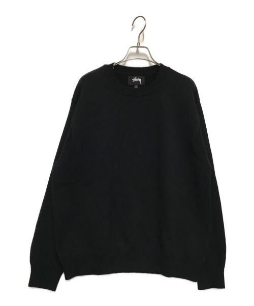 stussy（ステューシー）stussy (ステューシー) ベントクラウンコットンニットセーター ブラック サイズ:Lの古着・服飾アイテム