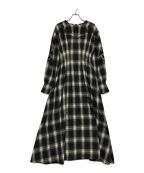 TOHGEN TOHGENト―ゲント―ゲン）の古着「OMBRE CHECK DRESS」｜ブラック