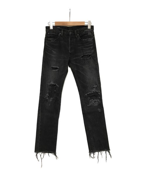 MINEDENIM（マインデニム）MINEDENIM (マインデニム) Black Grunge 5pocket denim ブラック サイズ:5の古着・服飾アイテム