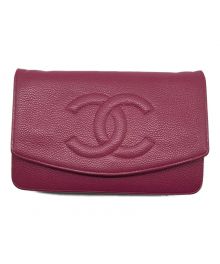 CHANEL（シャネル）の古着「ココマークチェーンショルダーウォレット」｜ショッキングピンク