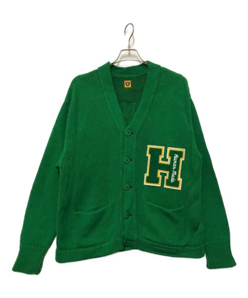 HUMAN MADE（ヒューマンメイド）HUMAN MADE (ヒューマンメイド) Low Gauge Knit Cardigan グリーン サイズ:Ⅼの古着・服飾アイテム