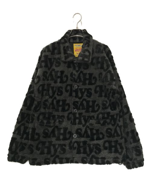 Hysteric Glamour（ヒステリックグラマー）Hysteric Glamour (ヒステリックグラマー) HYS PATTERN柄 ジャカードコート グレー×ブラック サイズ:FREEの古着・服飾アイテム