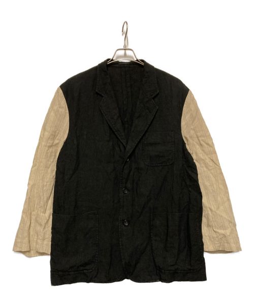 COMME des GARCONS HOMME（コムデギャルソン オム）COMME des GARCONS HOMME (コムデギャルソン オム) 【OLD】90's 3Bリネンテーラードジャケット ブラック サイズ:Mの古着・服飾アイテム