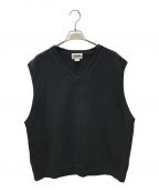 BOWWOWバウワウ）の古着「COTTON KNIT VEST」｜ブラック