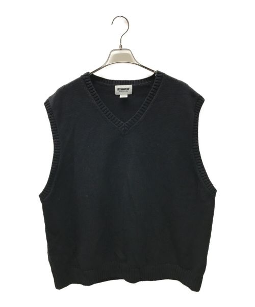 BOWWOW（バウワウ）BOWWOW (バウワウ) COTTON KNIT VEST ブラック サイズ:XXLの古着・服飾アイテム