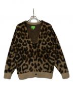 HUFハフ）の古着「LEOPARD CARDIGAN」｜ブラウン