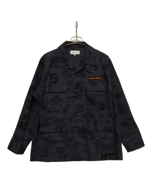 BlackEyePatch（ブラックアイパッチ）BlackEyePatch (ブラックアイパッチ) THE PARLOUR FATIGUE JACKET ネイビー サイズ:Lの古着・服飾アイテム