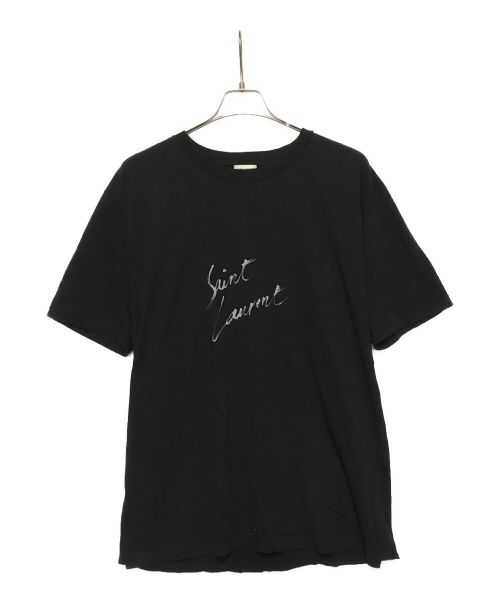 Saint Laurent Paris（サンローランパリ）Saint Laurent Paris (サンローランパリ) プリントTシャツ ブラック サイズ:Lの古着・服飾アイテム