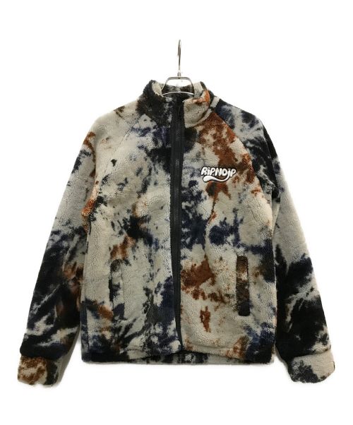 RIPNDIP（リップンディップ）RIPNDIP (リップンディップ) RIPNTAIL SHERPA JACKET Tie Dye グレー サイズ:Mの古着・服飾アイテム