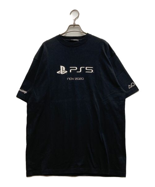 BALENCIAGA（バレンシアガ）BALENCIAGA (バレンシアガ) PlayStation printed cotton T-shirt ブラック サイズ:XXSの古着・服飾アイテム