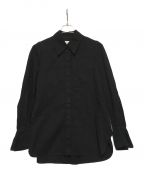 Mame Kurogouchiマメクロゴウチ）の古着「Flared Sleeve Denim Shirt」｜ブラック