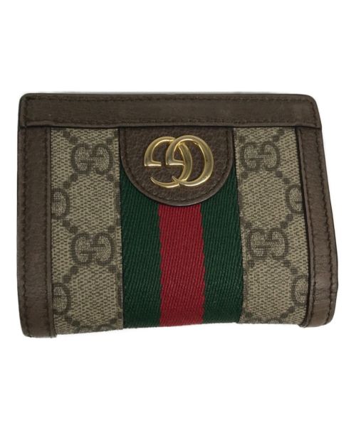 GUCCI（グッチ）GUCCI (グッチ) オフィディアGG カードケース ブラウンの古着・服飾アイテム