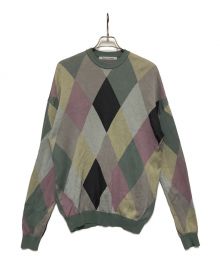 Children of the Discordance（チルドレン オブ ザ ディスコーダンス）の古着「SIX COLOR W JQD ARGYLE KNIT PULLOVER」｜グリーン