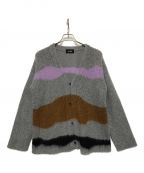 sodukスドーク）の古着「drawing knit cardigan」｜グレー