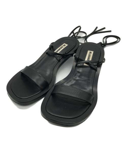 JIL SANDER（ジルサンダー）JIL SANDER (ジルサンダー) Lace-Up High Heel Sandals ブラック サイズ:37の古着・服飾アイテム