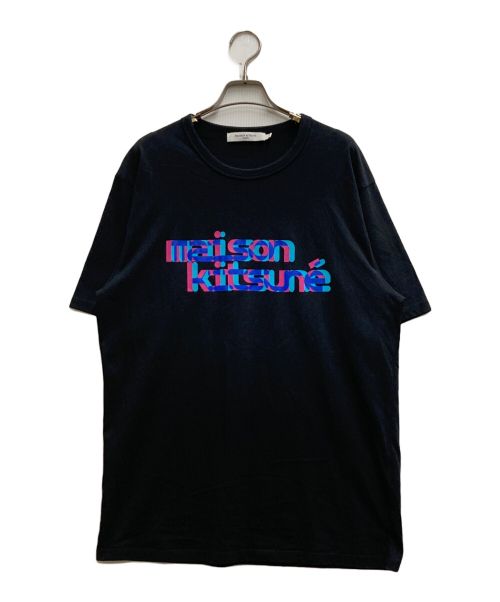 maison kitsune（メゾンキツネ）maison kitsune (メゾンキツネ) プリントTシャツ ブラック サイズ:Ⅼの古着・服飾アイテム