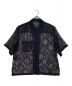 UNUSED (アンユーズド) Short-sleeve open collar gourd pattern mesh shirt ネイビー サイズ:2：17800円