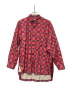 Children of the Discordanceチルドレン オブ ザ ディスコーダンス）の古着「PRINT CHECK BANDANA SHIRT」｜レッド