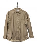 BASICKSベイシックス）の古着「VEGAN LEATHER SHIRT」｜ベージュ