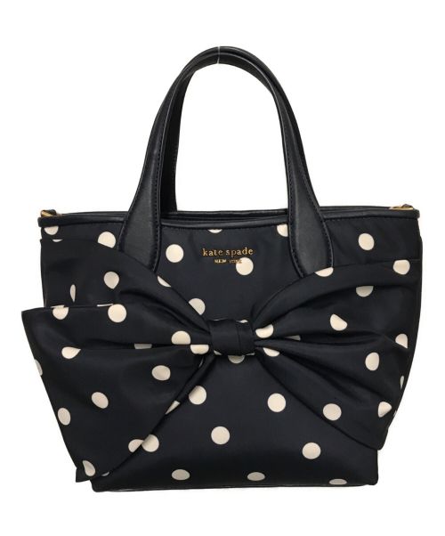 Kate Spade（ケイトスペード）Kate Spade (ケイトスペード) オン パーパス ポルカ ドット ボウ トートの古着・服飾アイテム