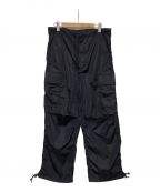 H BEAUTY&YOUTHエイチ ビューティー&ユース）の古着「OLMETEX CRUNCHY CARGO PANTS」｜ネイビー