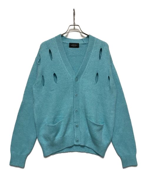 UNUSED（アンユーズド）UNUSED (アンユーズド) Silk hole Knit Cardigan ブルー サイズ:3の古着・服飾アイテム