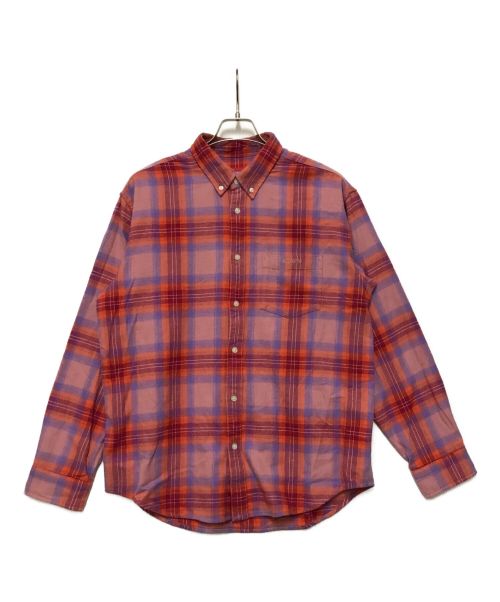 SUPREME（シュプリーム）SUPREME (シュプリーム) BRUSHED PLAID FLANNEL SHIRT レッド サイズ:Ⅿの古着・服飾アイテム