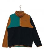 SUPREMEシュプリーム）の古着「Polartec Color Blocked Half Snap」｜ブルー×ブラウン